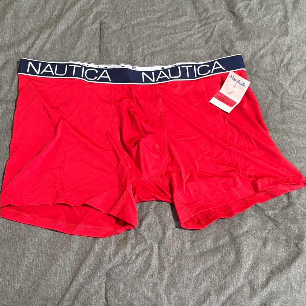 Nautica Men's Bold Red Boxer Briefs